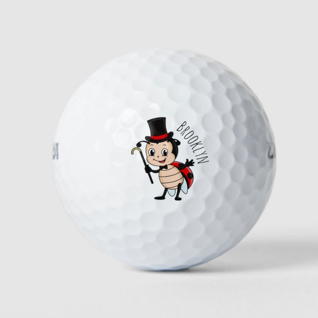 Balles De Golf Bébé mignon avec chapeau et dessin animé de cravat (Devant)