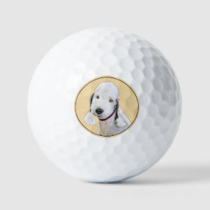 Balles De Golf Bedlington Terrier Peinture - Art Chien original