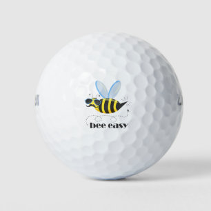 Balles De Golf Bee caractère avec mustache lunettes de soleil Bee