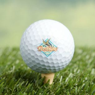 Balles De Golf Belize Caribbean Retro Turtle Souvenir Vintage