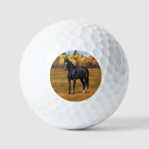 Balles De Golf Belle Black Quarter Horse Stallion Golf Balls