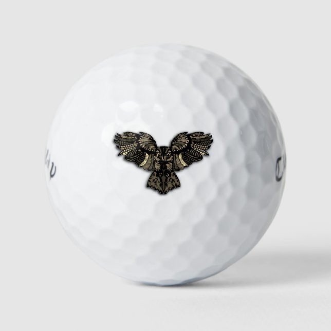 Balles De Golf Belle Chouette rustique (Devant)