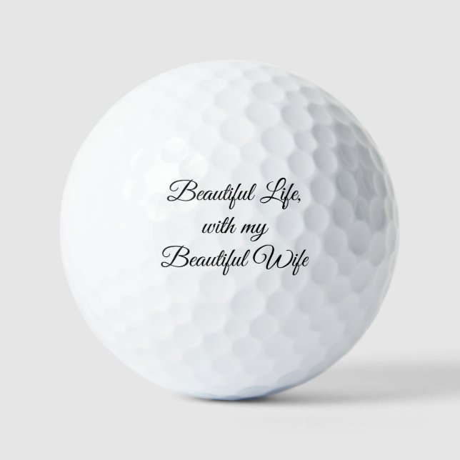 Balles De Golf Belle vie avec ma belle épouse (Recto)