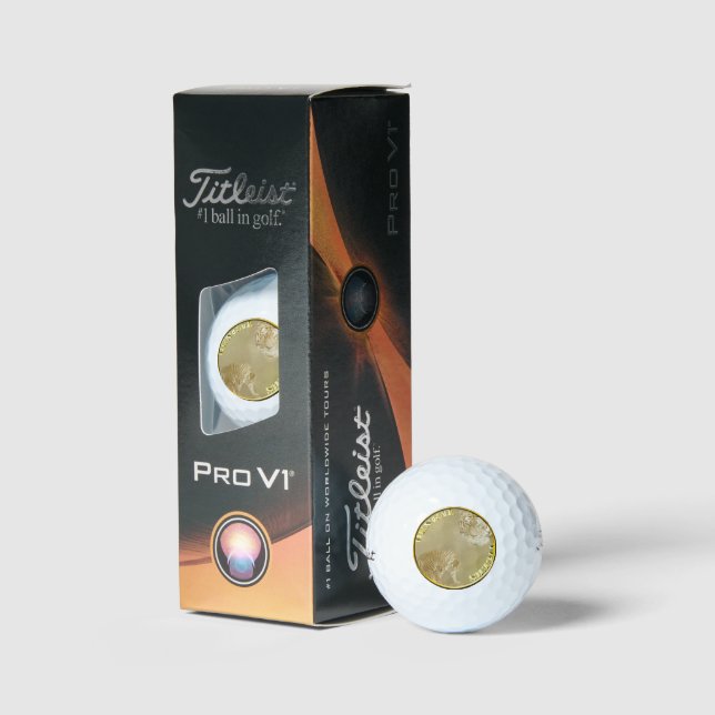 Balles De Golf Bengals Tigers Gold Coin, (Conditionnement)