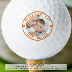 Balles De Golf BEST DAD BY PAR PAR Photo personnalisée