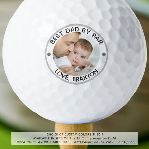 Balles De Golf BEST DAD BY PAR PAR Photo personnalisée