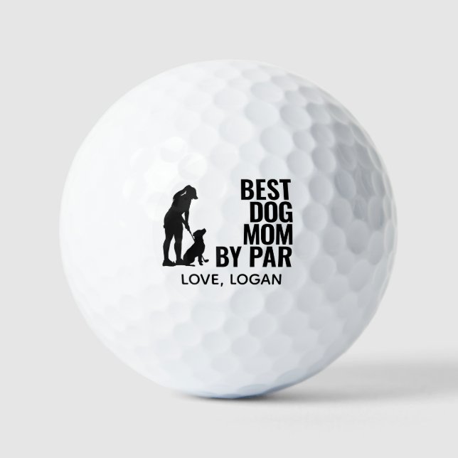 Balles De Golf Best Dog Mom by Par Simple With Custom Text (Recto)