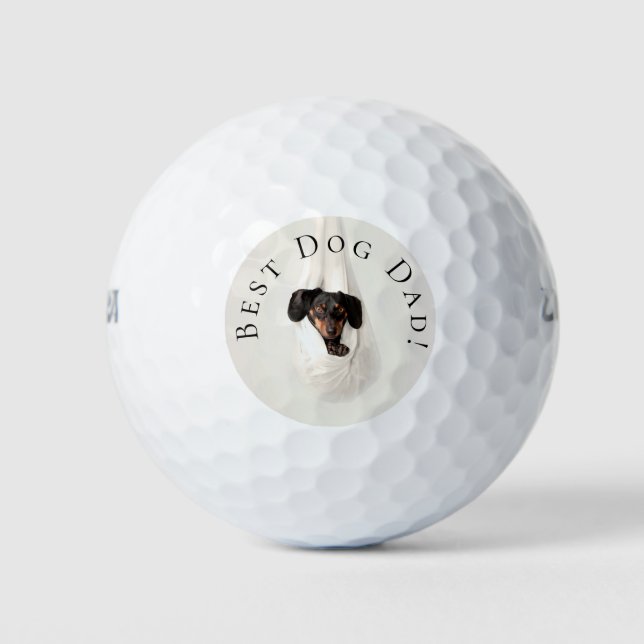 Balles De Golf Best Dog Papa de chiot photo personnalisée (Devant)
