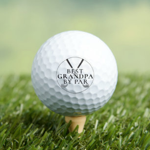 Balles De Golf BEST GRANDPA PAR PAR Funny Dit Black White