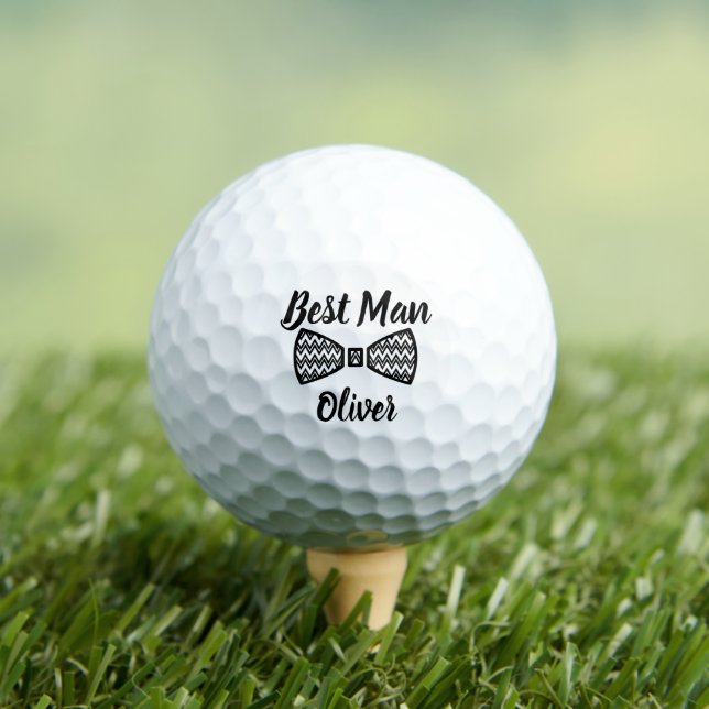 Balles De Golf Best Man Black Gift Mariage groomsmsmen fête (T-shirt Insitu)