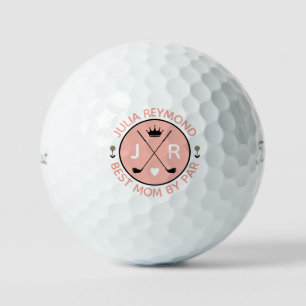 Balles De Golf Best Mom By Par monogramme golfeur cadeau pêche