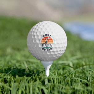 Balles De Golf Best Papa By Par Retro Anniversaire Golf Papa