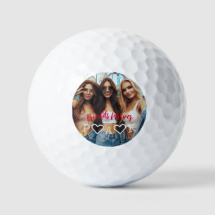 Balles De Golf BFF minimaliste Saint Valentin Coeur blanc Photo