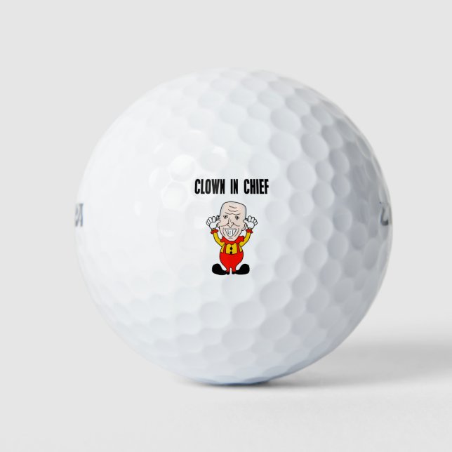 Balles De Golf Biden Clown au chef (Devant)