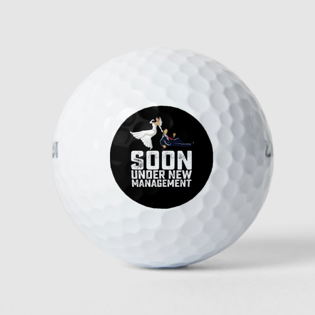 Balles De Golf Bientôt sous nouvelle direction Mariage drôle (Devant)
