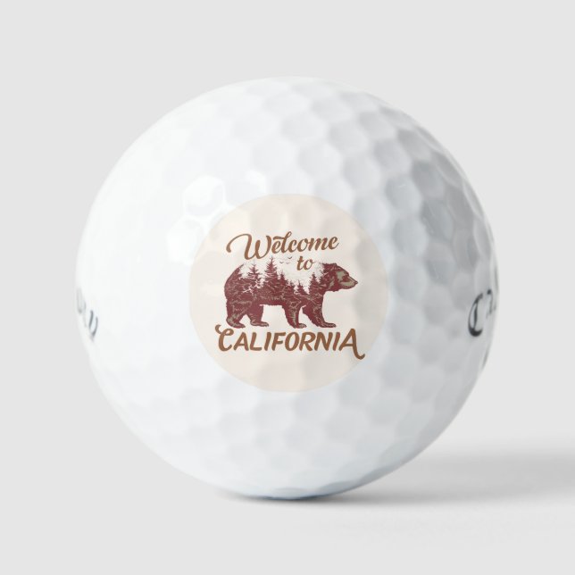 Balles De Golf Bienvenue à California Bear Forest (Recto)
