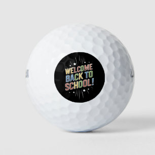 Balles De Golf Bienvenue à l'école Professeur Premier Jour d'écol