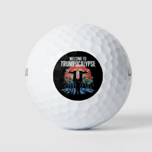 Balles De Golf Bienvenue à Trump-ocalypse Funny Trump Halloween