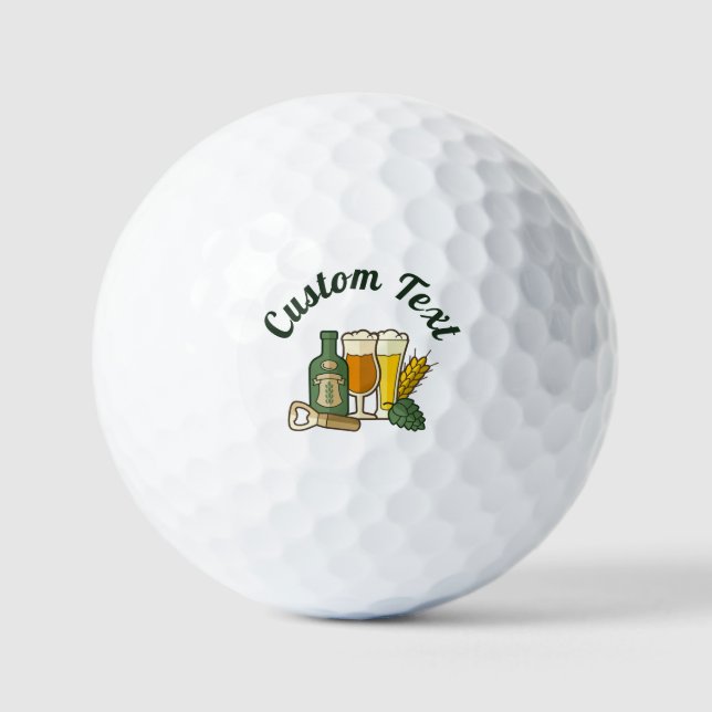 Balles De Golf Bière Icons Golf Balls (Recto)