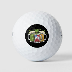 Balles De Golf Bière irlandaise Irlande États-Unis Drapeau améric