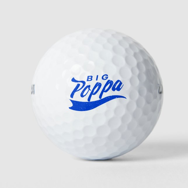 Balles De Golf Big Poppa Papa Fête des pères cadeau (Devant)