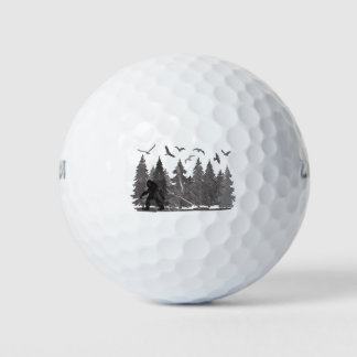Balles De Golf Bigfoot dans la forêt Sasquatch Yeti