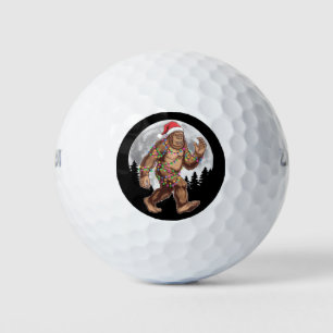 Balles De Golf Bigfoot Père Noël Christmas Tree Lights Xmas Sasqu