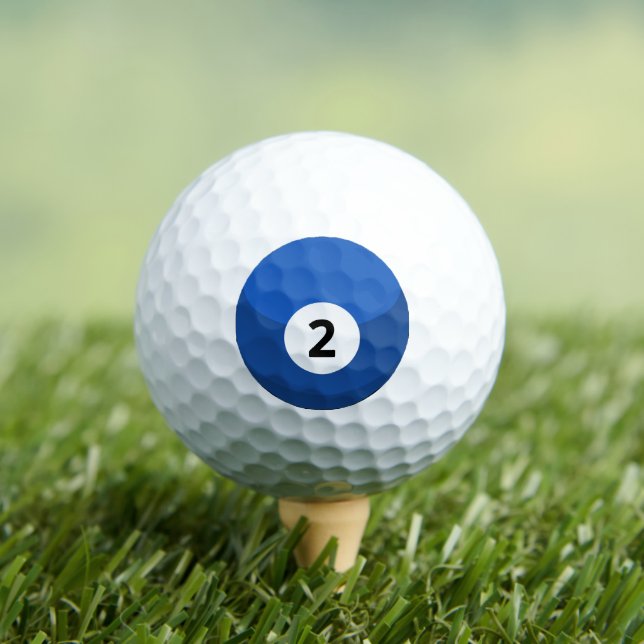 Balles De Golf Billard bleu numéro deux (T-shirt Insitu)