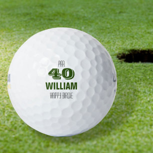 Balles De Golf Birdie Anniversaire Custom Golfer Happy