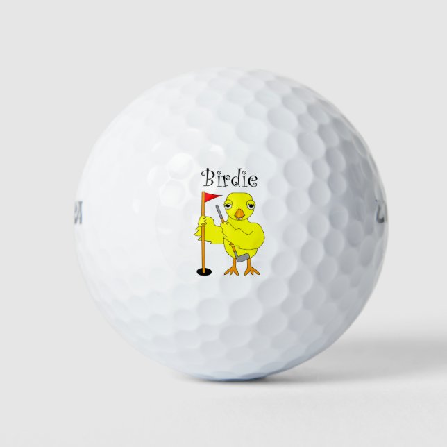 Balles De Golf Birdie Golfer Chick Golf Balls (Devant)