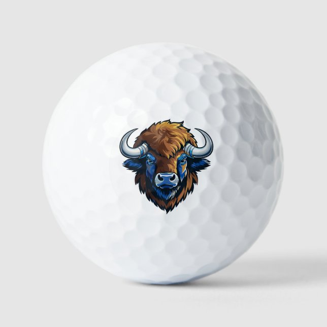 Balles De Golf bison à grandes cornes (Recto)
