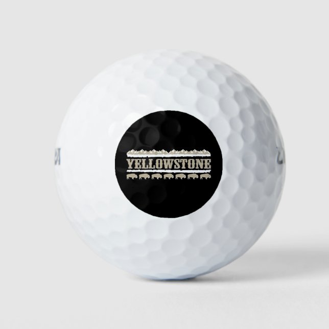 Balles De Golf Bison du Montana Yellowstone (Devant)