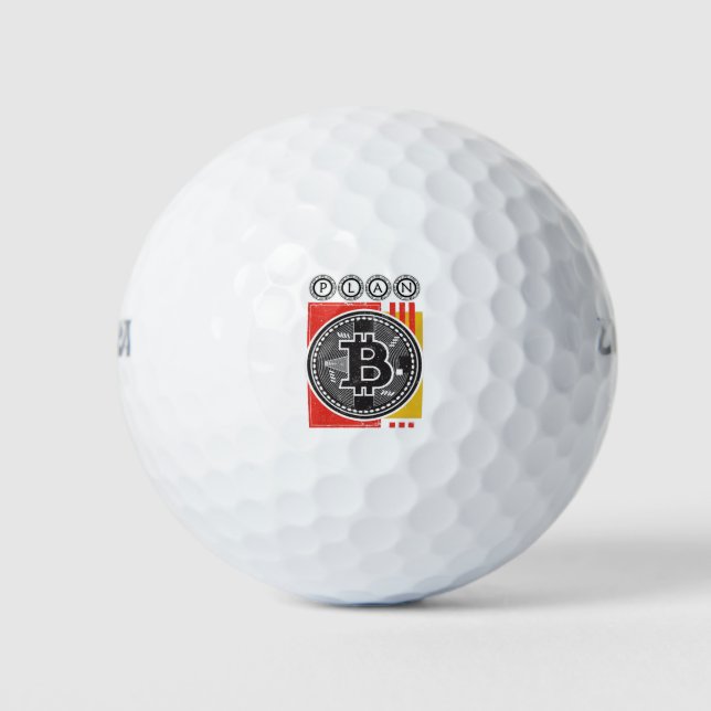 Balles De Golf Bitcoin - Cryptomonnaie - Plan B (Devant)