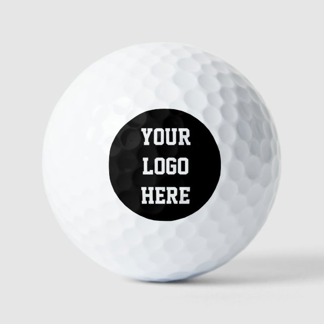 Balles De Golf Black Business Logo Modern Company (Recto)