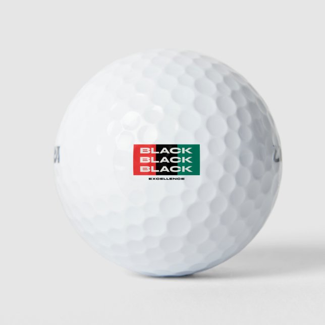 Balles De Golf Black Excellence (Devant)