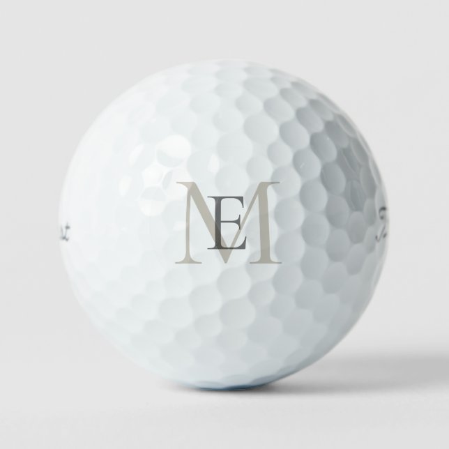 Balles De Golf Black & Gold Large Monogram Titleist VI Golf Balls (Recto)