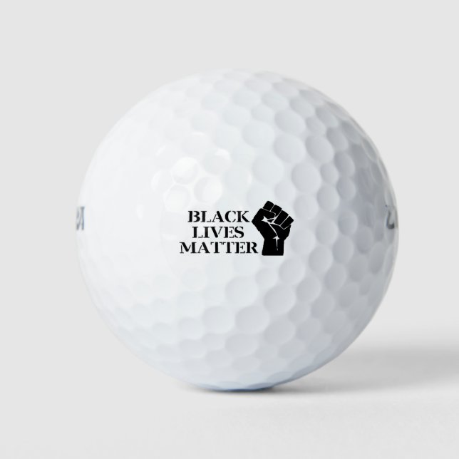 Balles De Golf Black Lives Matter - Poing serré levé (Devant)