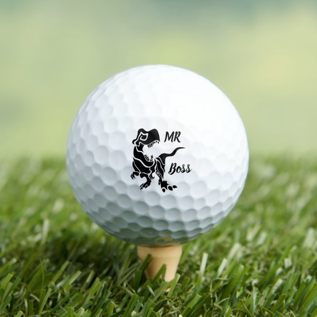 Balles De Golf Black Trex le Boss Dino (T-shirt Insitu)
