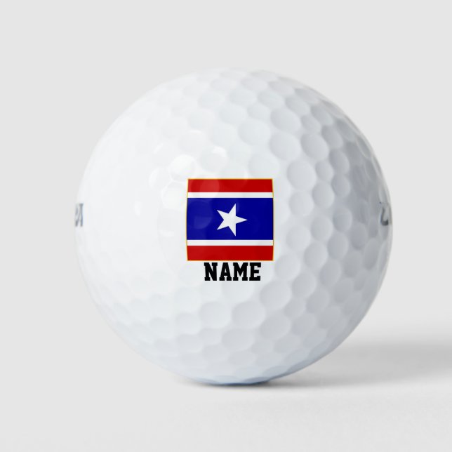 Balles De Golf BLANC ROUGE et BLEU (Devant)
