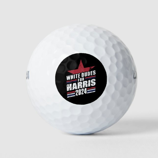 Balles De Golf Blancs pour Kamala Harris 2024 (Devant)
