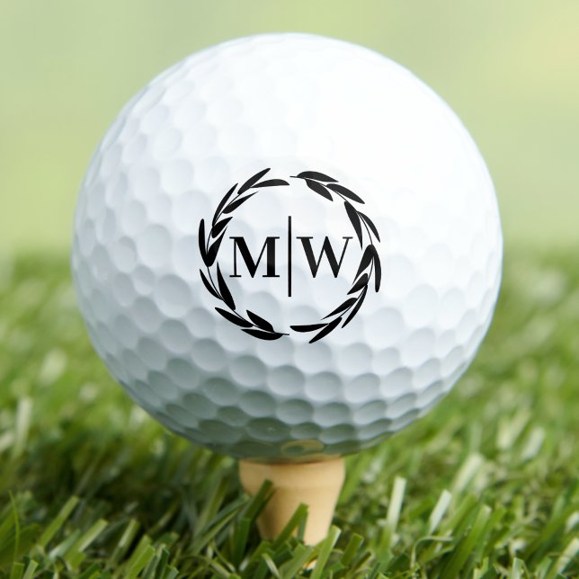 Balles De Golf Blason Personnalisé Monogramme (Custom Crest Monogram Golf Balls)