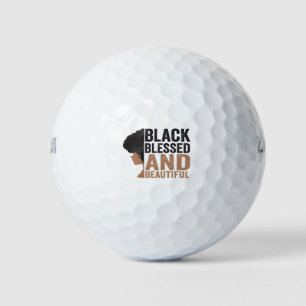 Balles De Golf Blessé noir et beau mois de l'histoire africaine