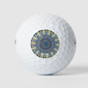 Balles De Golf Bleu Chakra Kaleidoscope Oeil Thunder_Cove