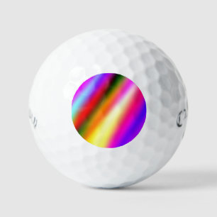 Balles De Golf Bleu rose ombre couleur d'eau abstrait pastel arc-