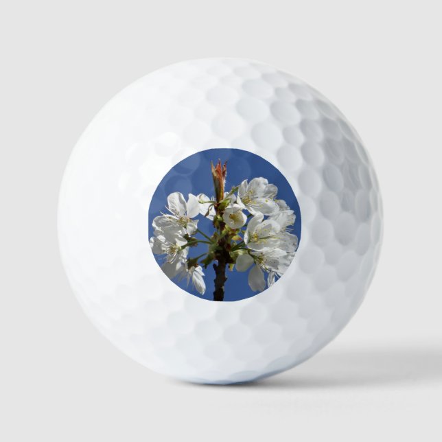 Balles De Golf Bloom du printemps blanc (Recto)