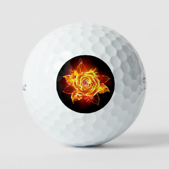 Balles De Golf Blooming Fire Rose (Recto)