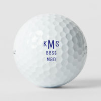 Blue Bold Police Best Man Monogram Titleist Pro V1
