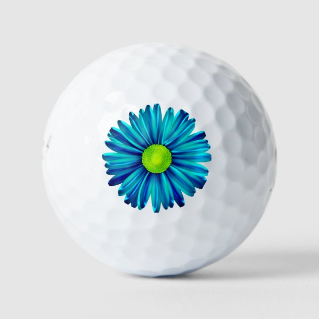 Balles De Golf Blue Chrysanthemum Golf Ball (Devant)