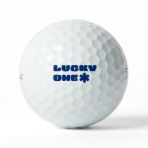 Blue Lucky one Golf Ball