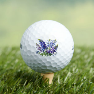 Balles De Golf Bluebonnets Texas State Flowers Lupine Watercolor